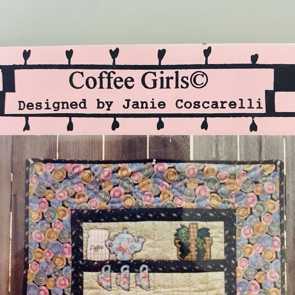 Vintage Quilt Pattern Lot Coffee Girls Elderberries Party Animals Applique